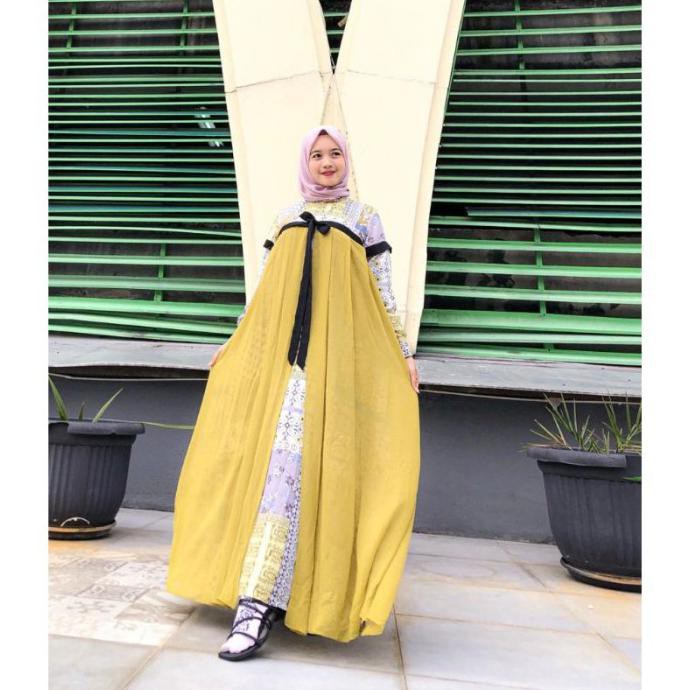 Dress Roseprint Branded Bahan Baju Original Naila Gamis Zoraidaidasp