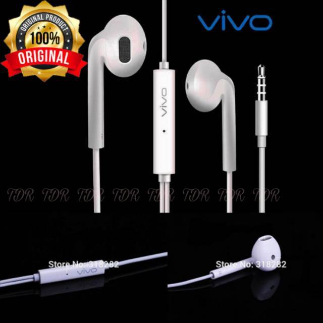 HEADSET - EARPHONE - HANDSFREE VIVO CABUTAN COPOTAN EXTRABASS MEGABASS KUALITAS 100%