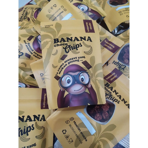 

BANANA CHOCO CHIPS / ZANANA / BANANA / KERIPIK KACA / KERIPIK PISANG COKLAT /MASCAN