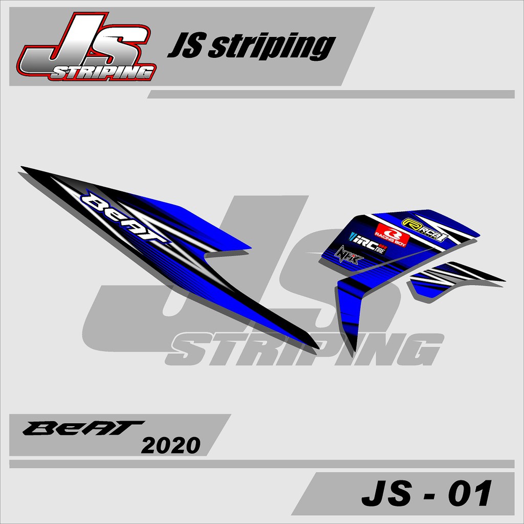 Sticker Striping BEAT Fi 2020 2021 2022 / Variasi Stiker Lis Motor Honda Beat Fi New Deluxe Street E