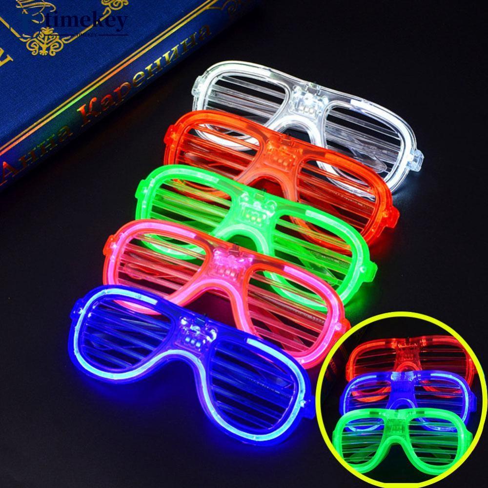 Timekey Kacamata Hitam Frame Plastik Desain Kartun Efek Luminous Gaya Retro Untuk Anak Perempuan N1T1