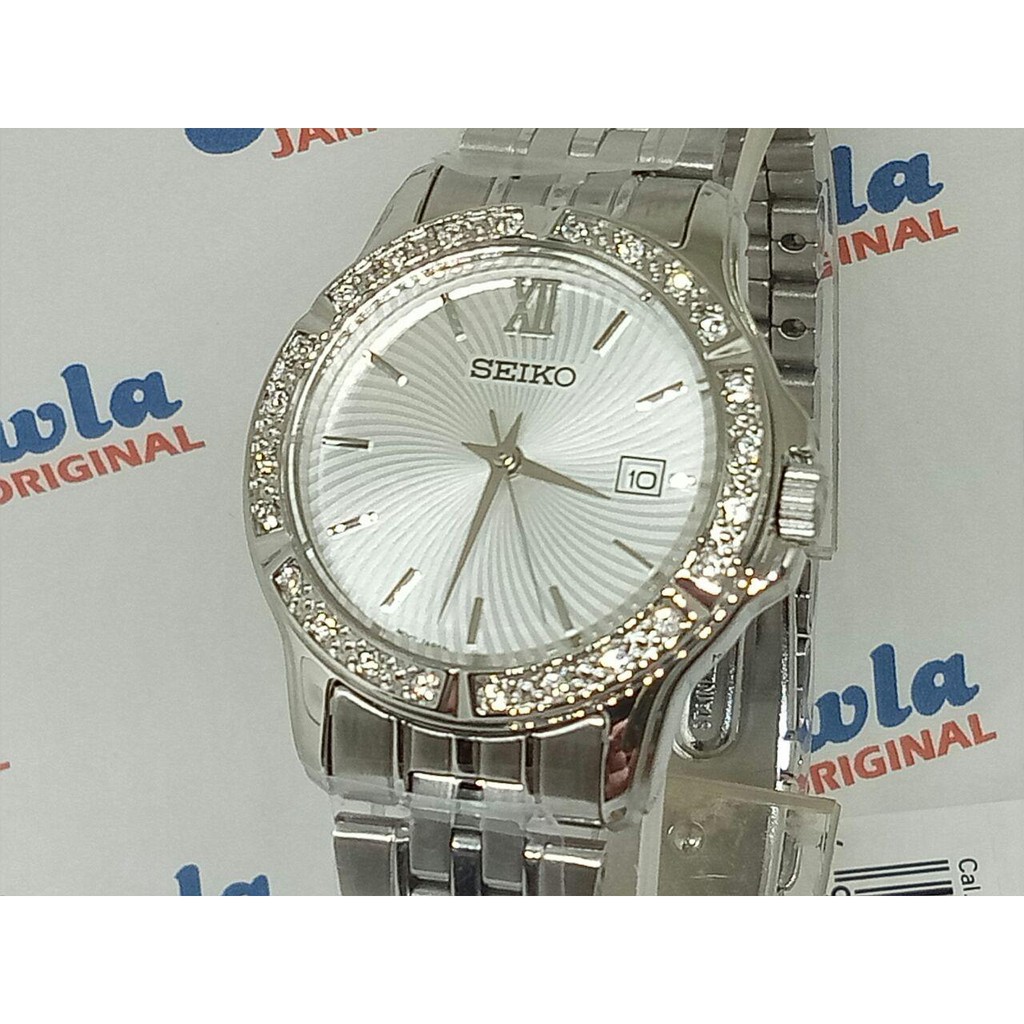 Seiko Ladies SUR741K1 Quartz Crystal On Bezel | Jam Wanita SUR741