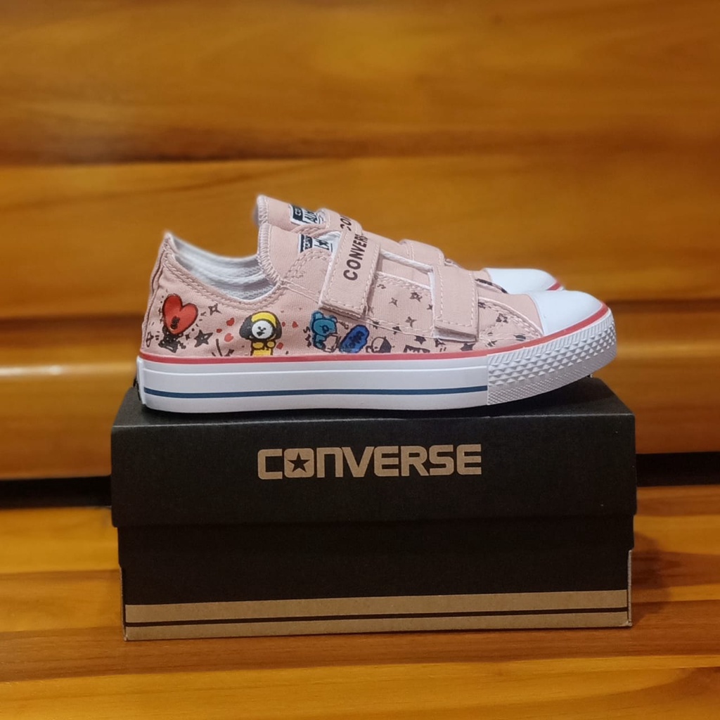 Sepatu anak sneakers bts BT21 import casual Putih terbaru termurah sekolah perempuan &amp; laki laki COD