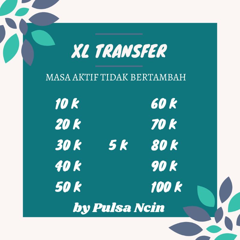 Pulsa Murah XL Transfer / Inject