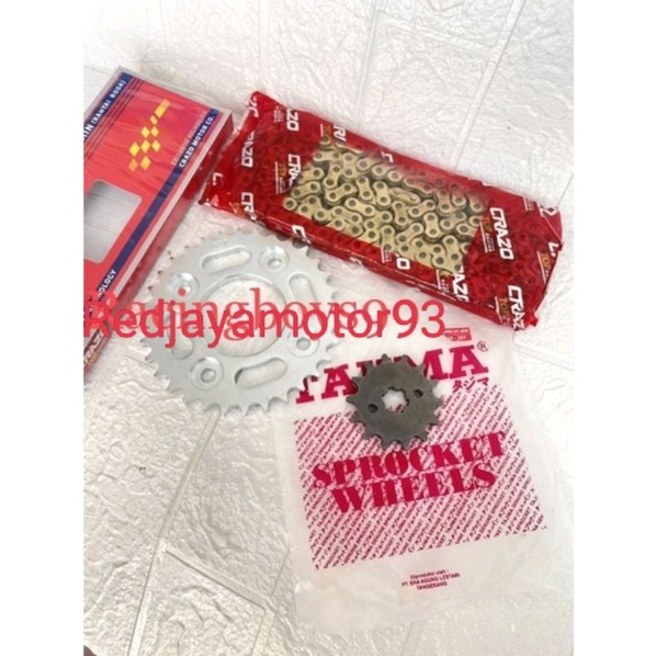 gear set 428 Revo absolute/karisma/Supra x 125/Blade gear Tajima