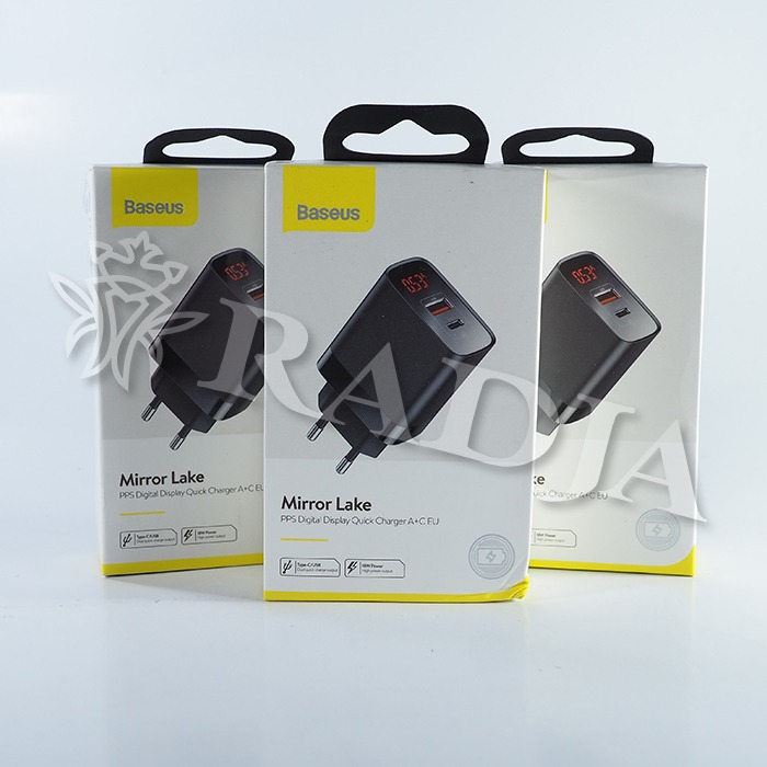 Charger Baseus 18W Mirror Lake Digital Display USB Type-C _ ORIGINAL