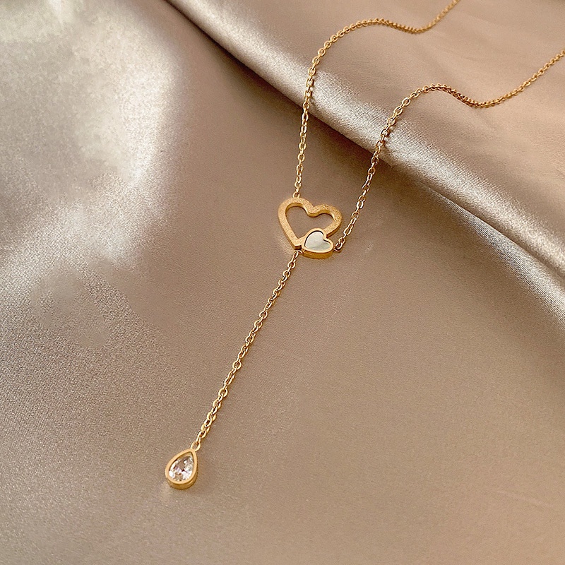 Kalung KL154 Stainless Steel / Titanium Premium Fashion Wanita Kalung unik Lucu Elegant /Deluna/ BS
