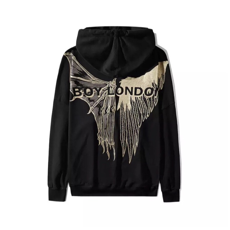 BOY16 SWEATER HOODIE BOY LONDON WINGS GOLD IMPORT PRIA WANITA ASIA EROPA KOREA AMERIKA INGGRIS