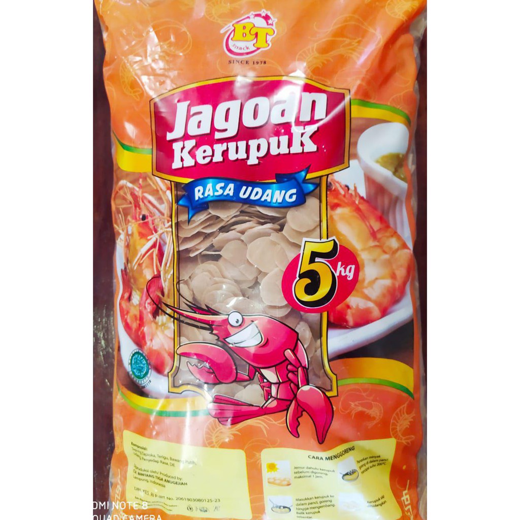 

Jagoan kerupuk rasa udang ukuran 5 kilo / warna putih