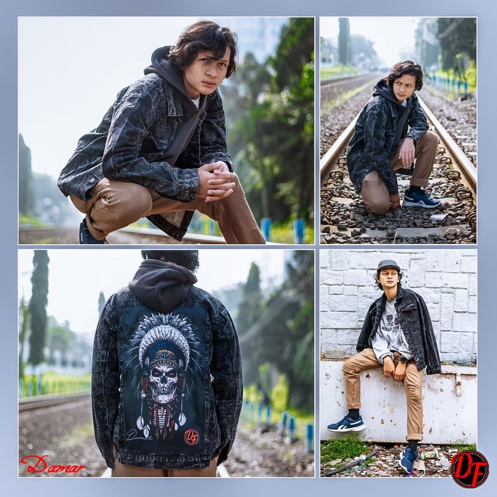 JAKET JEANS PRINTING ANAK REMAJA GAUL KEKINIAN LAGI HITS TRENDY 2022-JAKET JEANS SANDWASH GAMBAR INDIAN BISA BAYAR DI TEMPAT