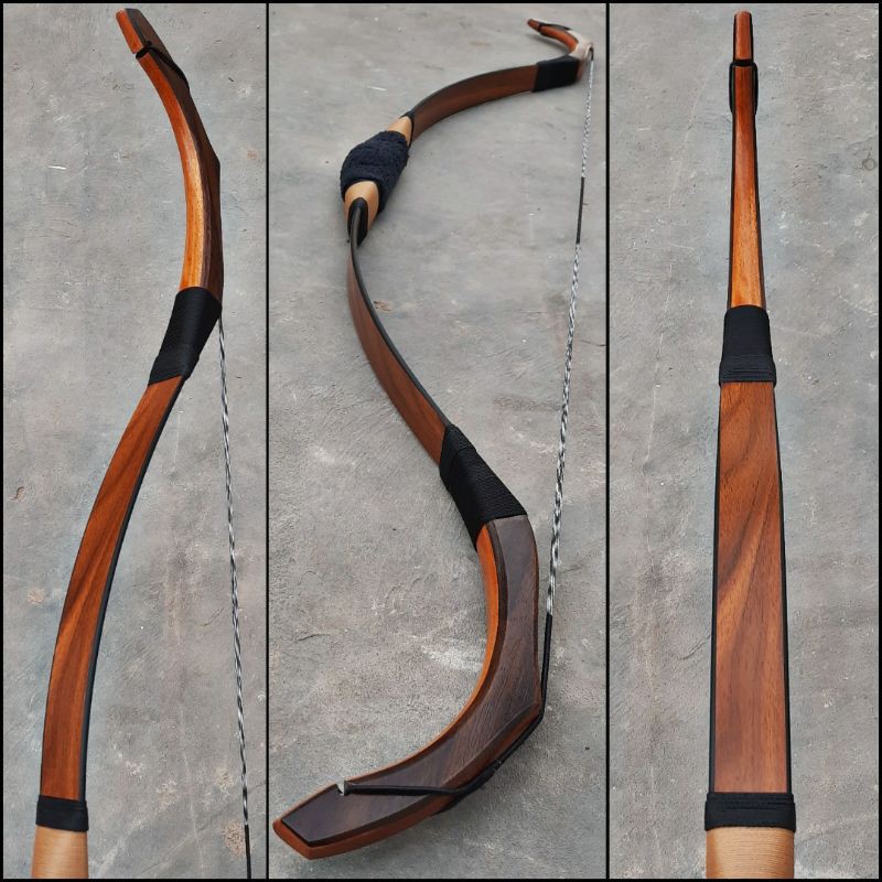 Busur Panah Horsebow Siyah Sonokeling Laminasi Model Turkish