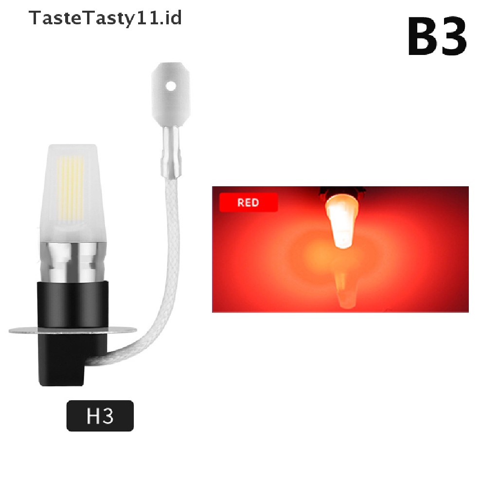 (TasteTasty) Lampu Kabut Depan Mobil COB LED H1 / H3 12V 7 Warna Super Terang