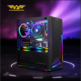 Casing Varro prime Atx tempered glass with led strip rgb