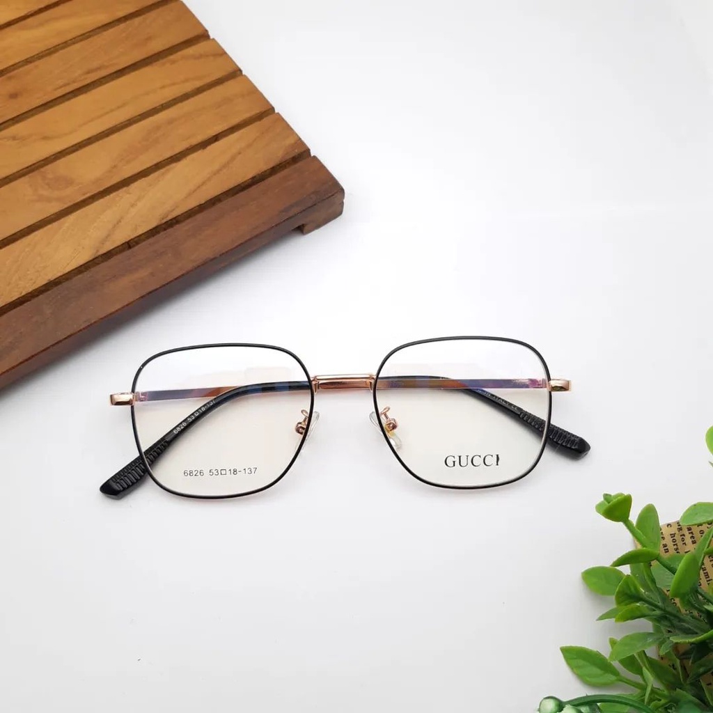 KACAMATA GUCCI PAKET LENSA BISA GANTI LENSA OPTIK BRAZILE