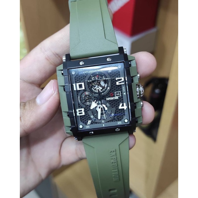 jam tangan expedition rubber Army original garansi resmi