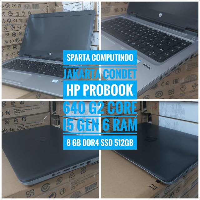 Laptop Hp Probook 640 G2 Core I5 6300U Ram 8 Gb Ddr 4 Ssd M2 Sata 512 Gb Lengkap Dus Tas New