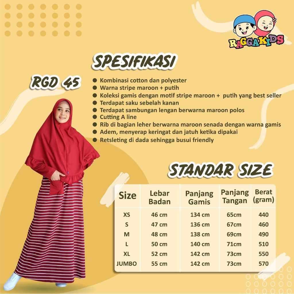 BAJU GAMIS ANAK PEREMPUAN TANGGUNG REMAJA TERBARU 2022 LUCU NYAMAN SYAR'I BAHAN KAOS RAGGAKIDS TANGGUNG PREMIUM untuk 2-12 tahun