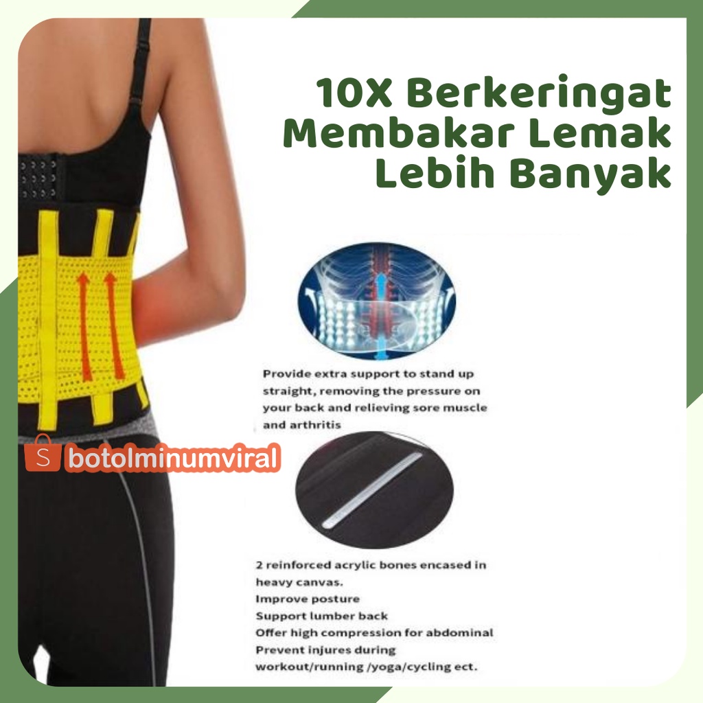 Korset Pengecil Pelangsing Peramping Mengecilkan Perut Pria Wanita Pembakar Lemak Power Belt Hotshaper ada tag Melangsingkan Meratakan Perut Buncit