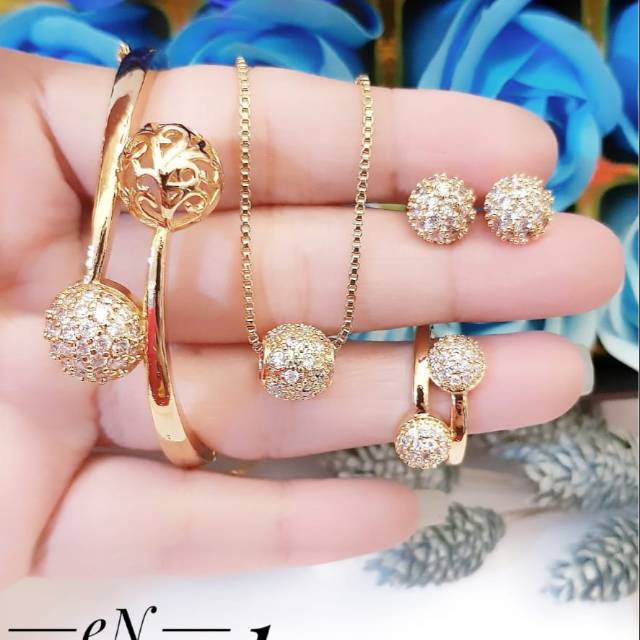 Xuping set perhiasan lapis emas 24k 0701i