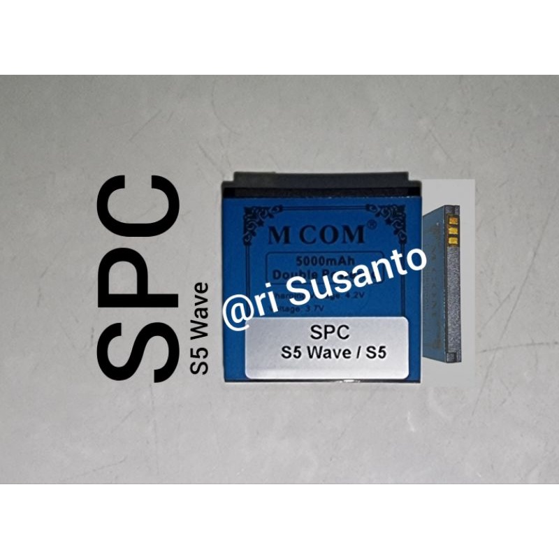 BATERAI MCOM For SPC S5 Wave Double Power 5000mAh batere batre batrai battery