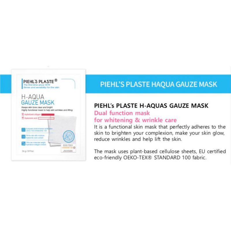 (BPOM) PIEHL'S PLASTE H-Aqua Gauze Mask