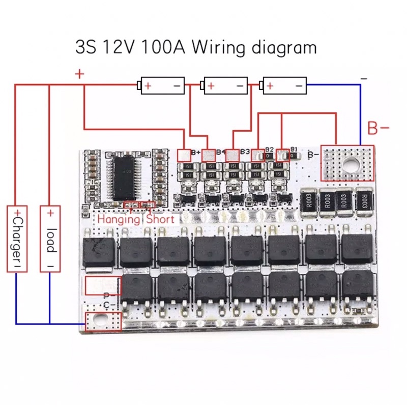 BMS 3s 4s 5s .100A .Balance Charging Protection LI-ION Lithium Baterry