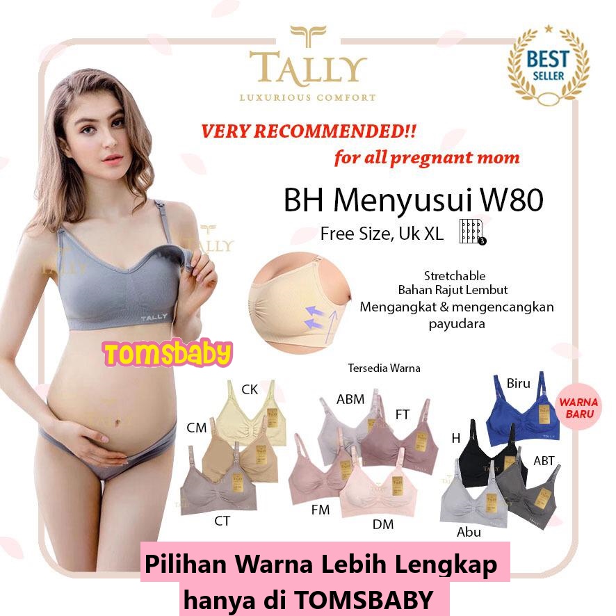 [TOMS] TALLY (1pcs) Bra Menyusui Maternity Bra W80 Bahan Seamless Lembut