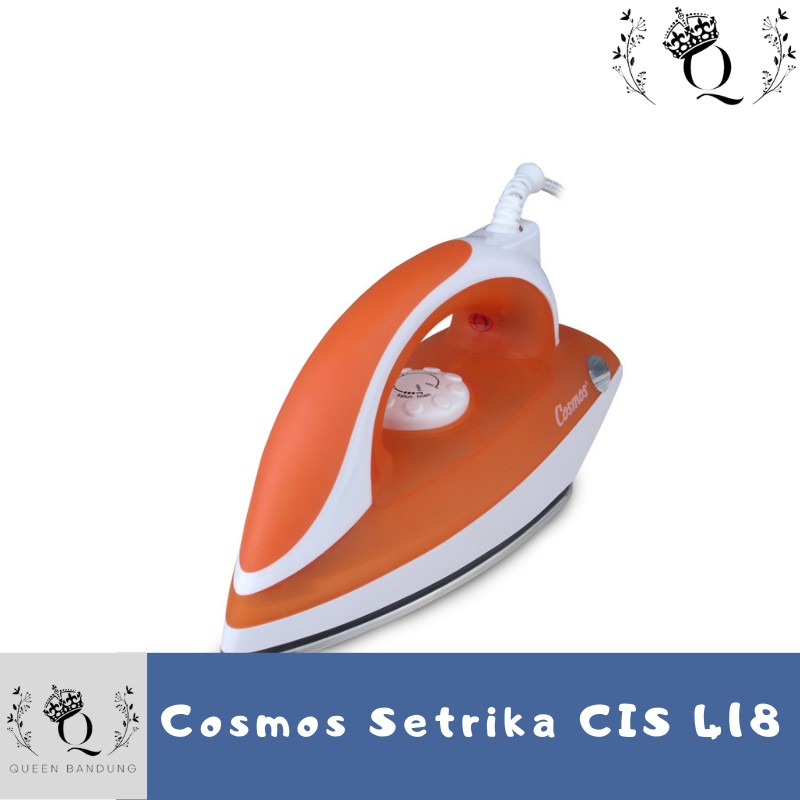 COSMOS Setrika DRY IRON Cosmos CIS 418 STAINLESSSTEEL PLATE &amp; OTOMATIS