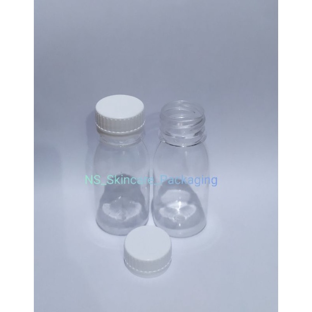 Botol jelly 60 ml / botol zamzam 60ml tutup putih tinggi segel