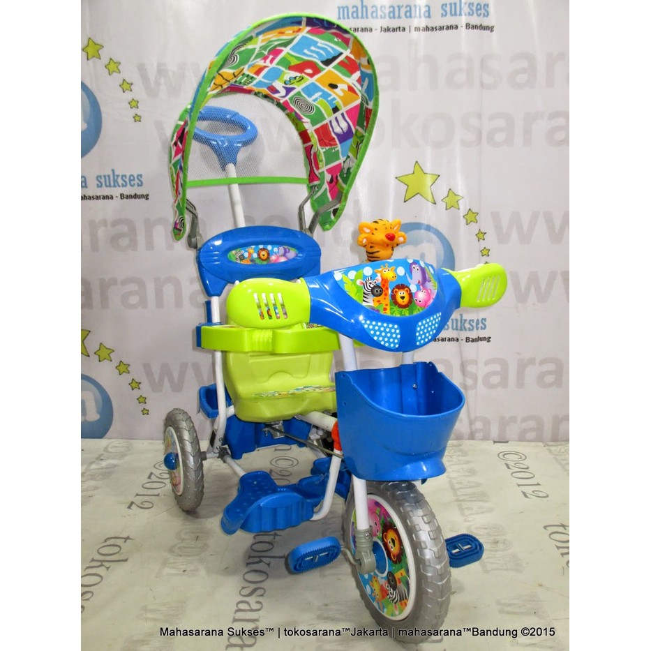 Bandung Gosend Royal RY1082C Classics IC Music Baby Tiger Sepeda Roda Tiga Kanopi
