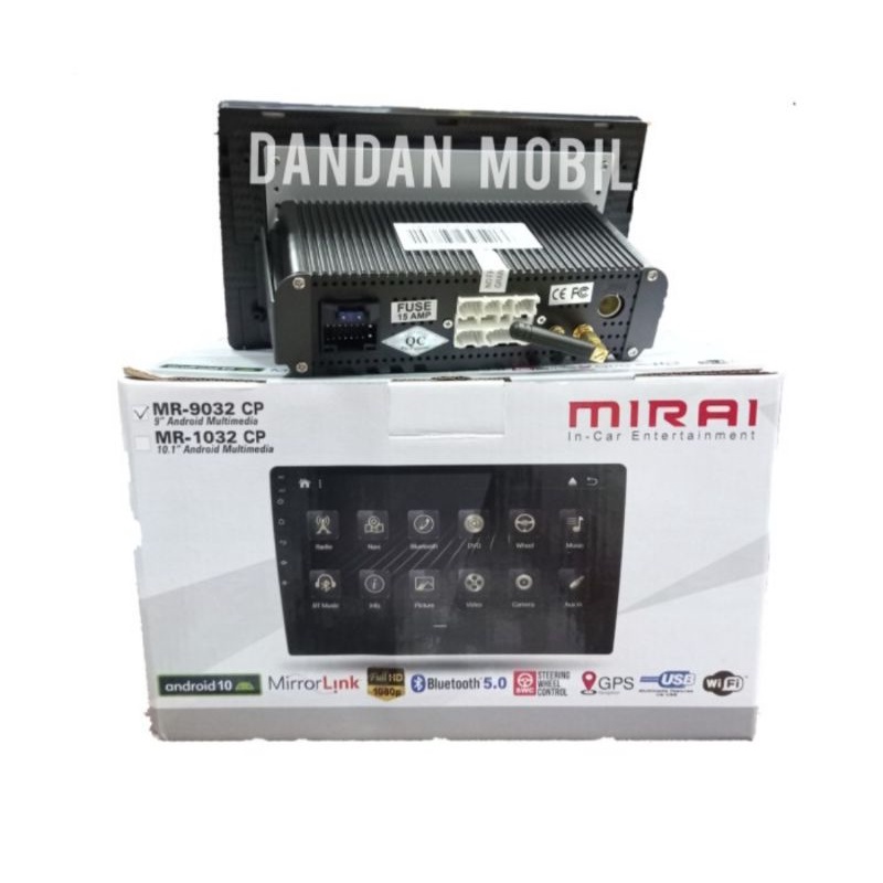 head unit android mirai 9032+ frame 9inch mobil mobilio brio brv