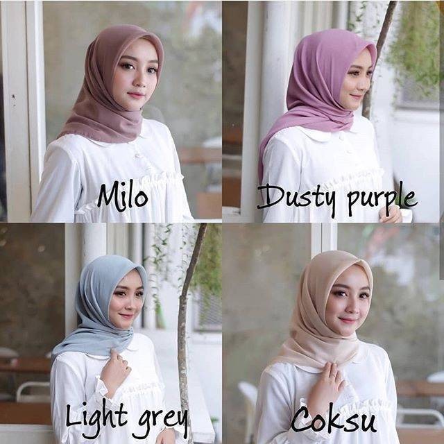 DAILY Hijab segiempat POLY COTTON / DOUBLE HYCON / Jilbab / Kerudung Part 1