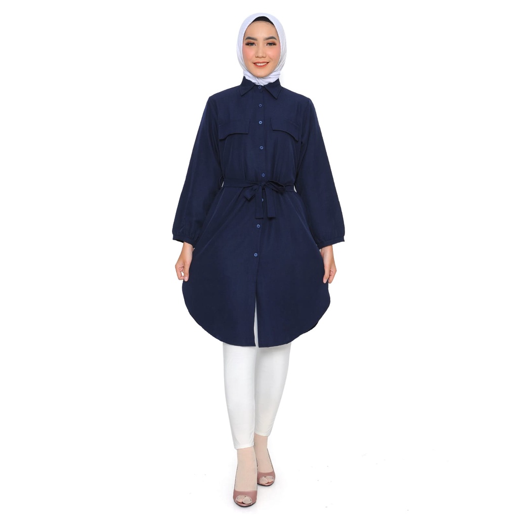 ATASAN TUNIK WANITA SHALILA PREMIUM/LONG TUNIK KAKI BULAT