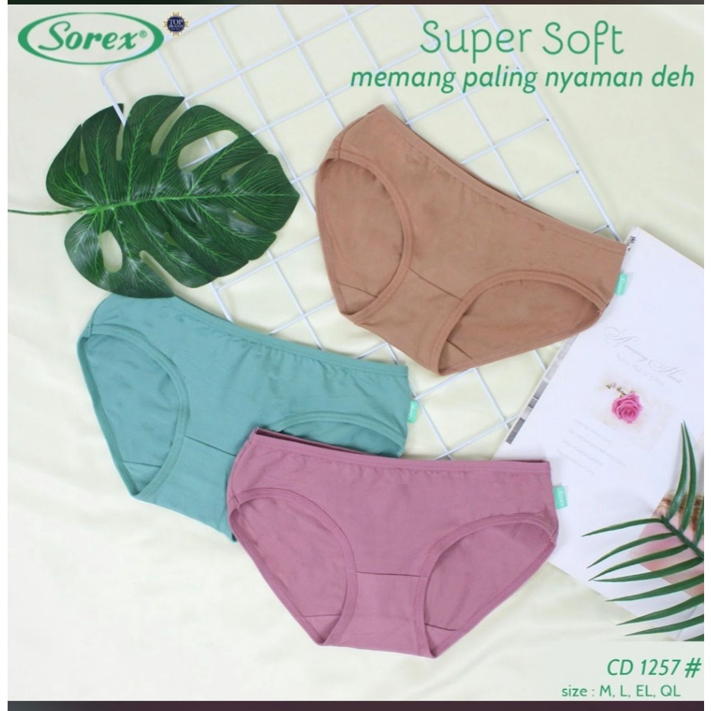 CD Sorex 1257 Wanita Celana Dalam Super Soft Wanita ORI TERMURAH