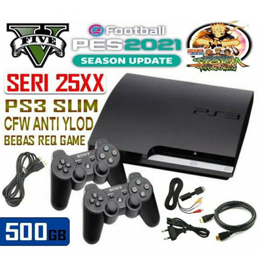 Ps3 Slim Seri 25xx Asli Cfw Terbaru Void 2stick Region Japan Anti Ylod Shopee Indonesia