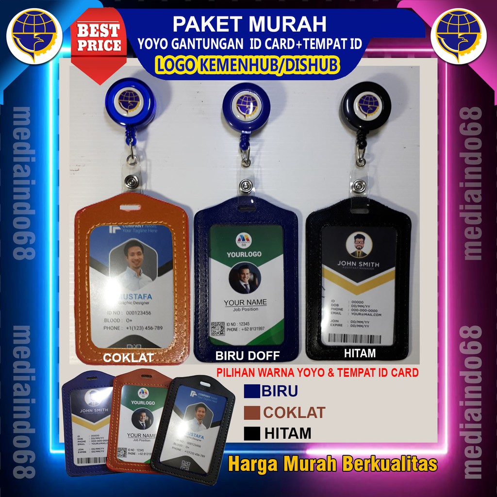 

GANTUNGAN YOYO ID CARD KULIT SINTESIS +LOGO KEMENHUB