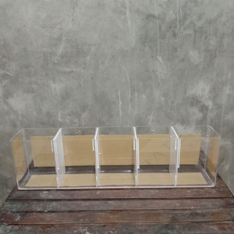 SOLITER AKRILIK CUPANG AKUARIUM CUPANG MINI SELFIE 5 KAMAR 45 x 7 X 12cm 2mm BENING