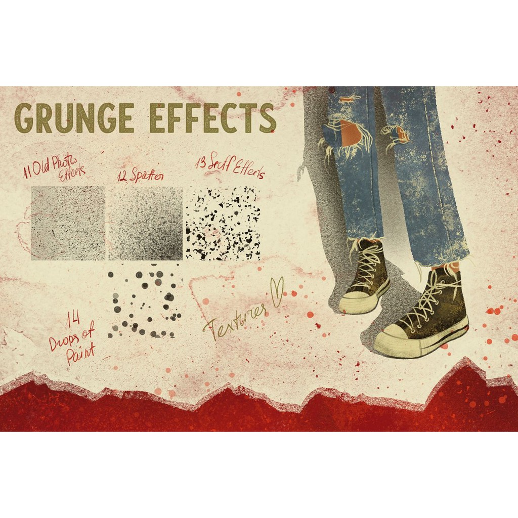 Procreate Brush - Vintage Grunge Vol. 2 Brush Set