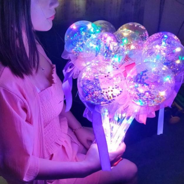 Mainan Tongkat Sihir Peri Princess Anak LED Glowing Stick Transparan Warna Warni Untuk Pesta Magic