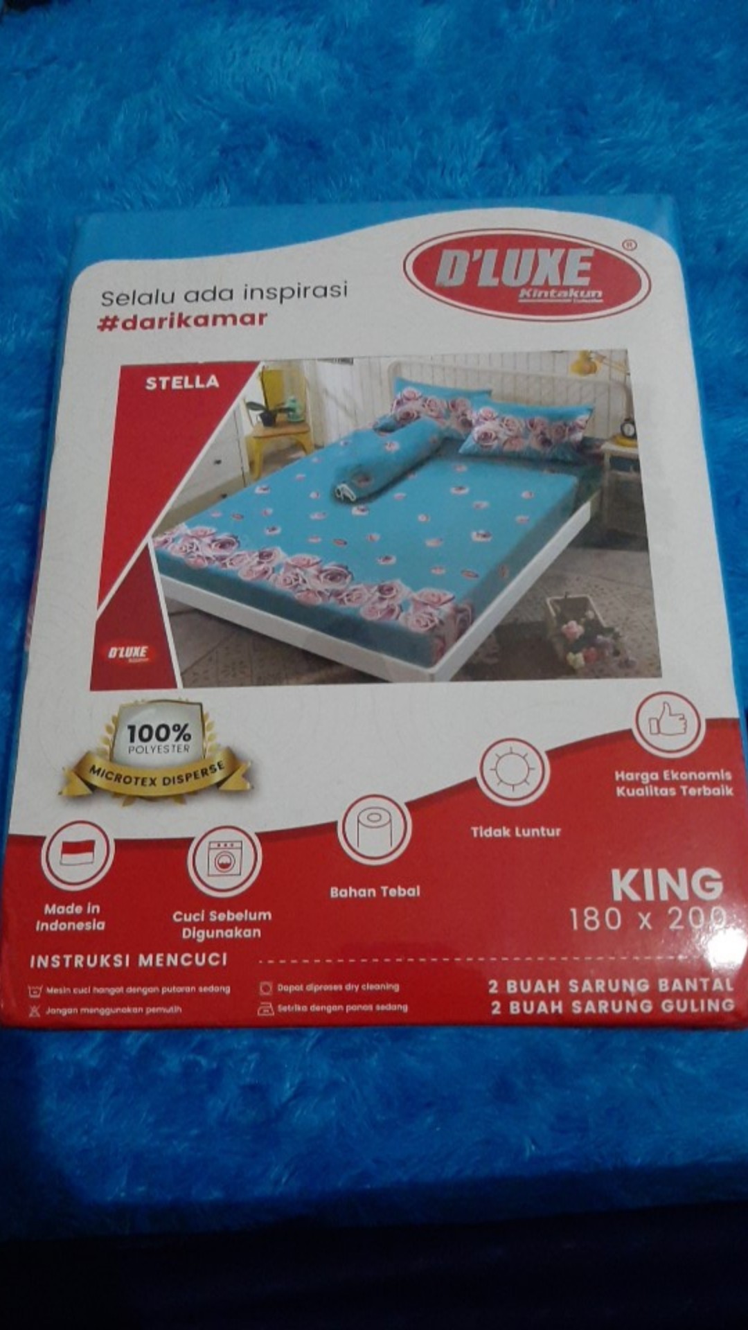 Kintakun Isthana - Sprei Kintakun Dluxe 180x200 - Rainbow 2/travis/stella/rose Shadow