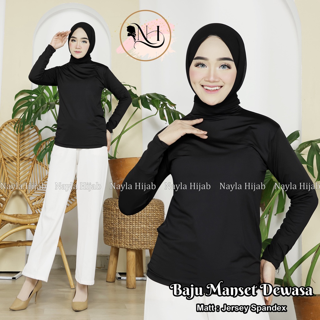 Baju Manset Dewasa Jersey Spandek , Atasan Dalaman , Baju Olahraga Termurah Nayla Hija'b