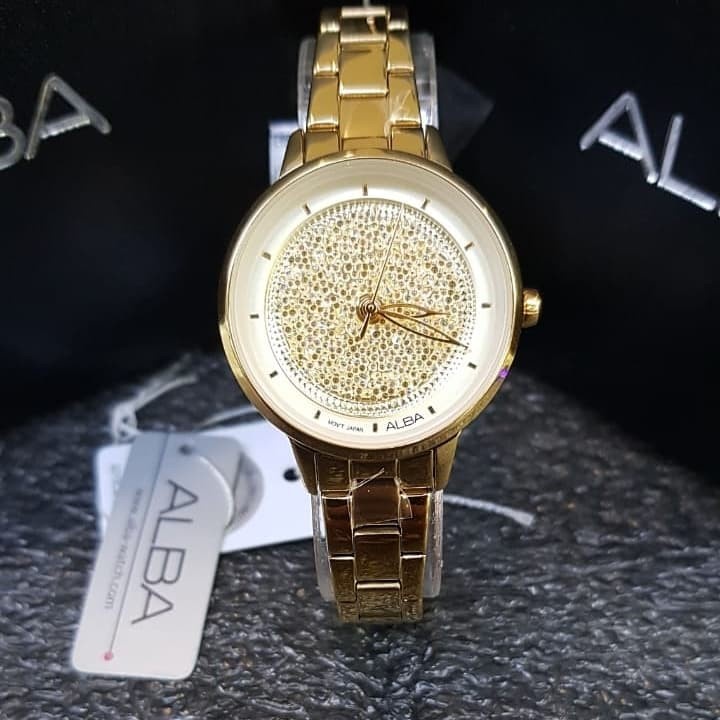 ALBA AH8592X1 GOLD JAM WANITA ORIGINAL ORI BERGARANSI RESMI