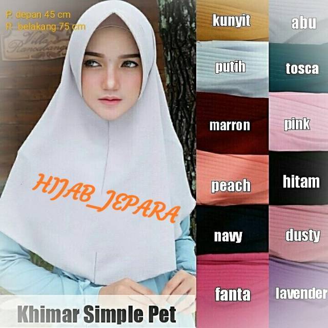 Hijab Khimar Jilbab Kimar Pet Antem Instan Kerudung Simple Pet Wolfis Zahara Daily Praktis AH23