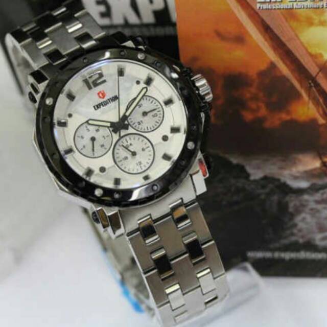 Jam tangan wanita  expedition e6402 silver original