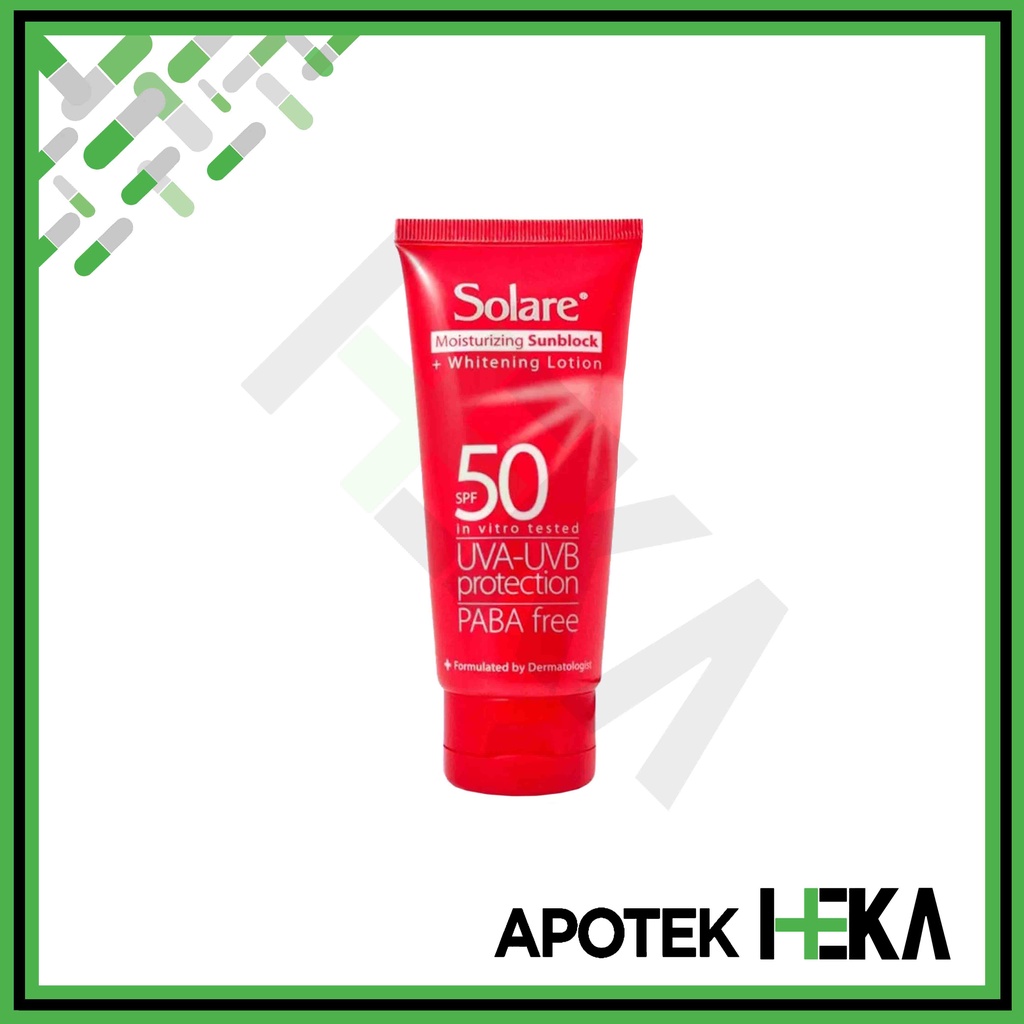 Solare SPF 50 Sunblock - Tabir Surya Melindungi Kulit (BANDUNG)