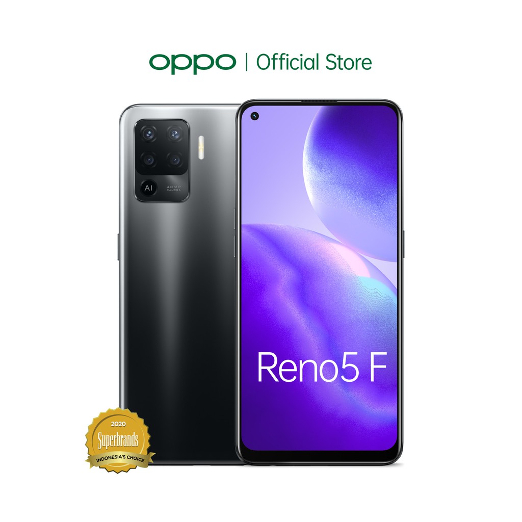 OPPO Reno5 F 8GB/128GB [48MP Quad Camera, 30W VOOC Flash Charge 4.0, Dual-View Video]-Fluid Black