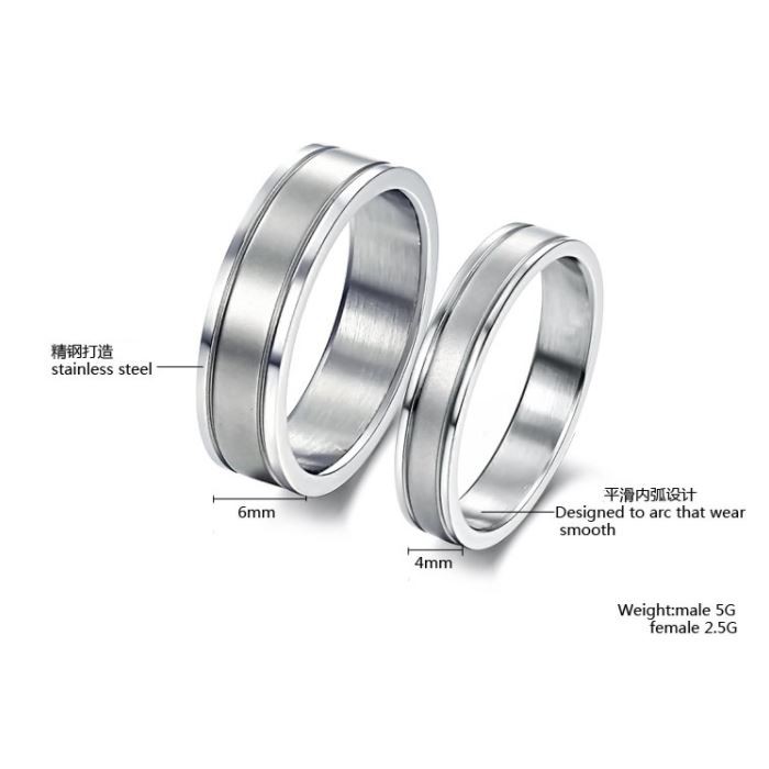 SALE / OBRAL Cincin Couple Titanium / Cincin Couple Ring / Couple Pasangan / Cincin Tunangan C054