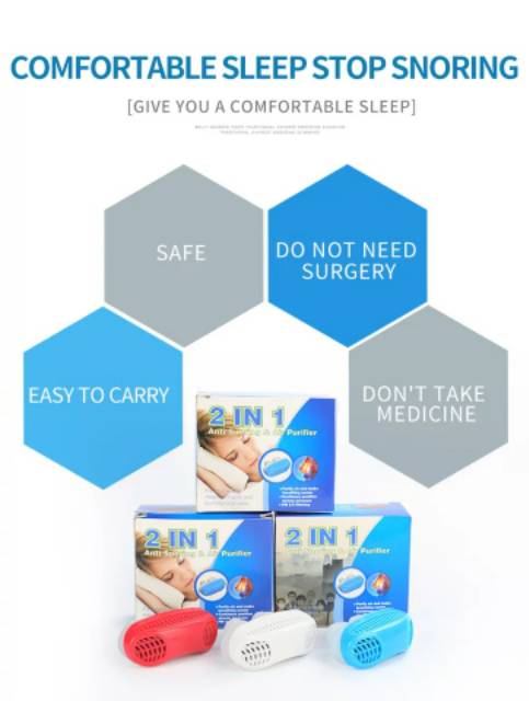 (AMPUH) ANTI SNORE DENGKUR - 2 IN 1 ANTI SNORING DEVICE ALAT ANTI NGOROK DENGKUR MENDENGKUR