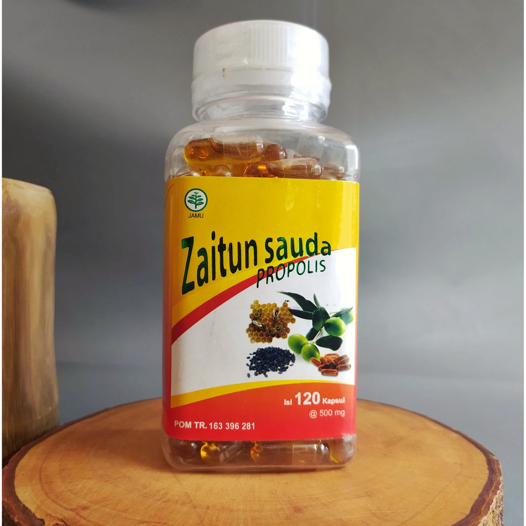 Zaitun Sauda Propolis 120 Kapsul OLIVE BLACK SEEDS OIL+PROPOLIS Halal Herbal 120 Kapsul Biidznillah