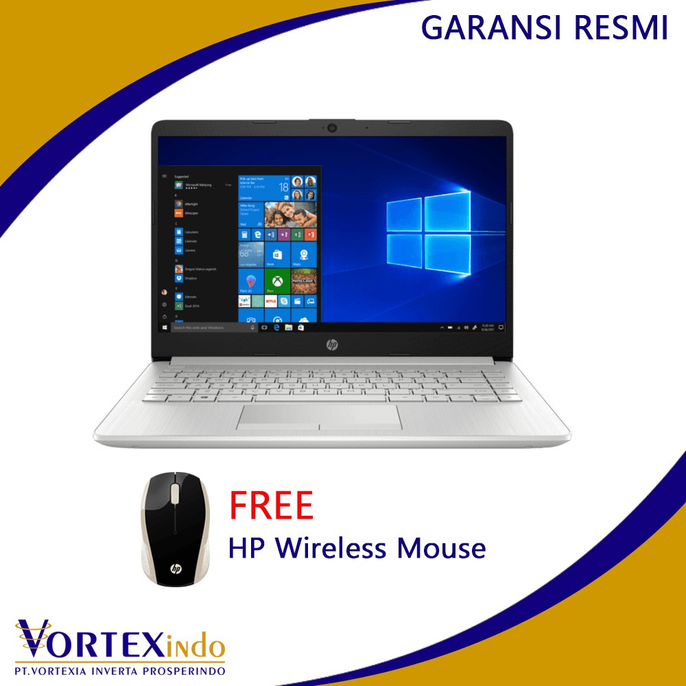 Hp Notebook 14s Cf1051tu Intel Celeron 4205u 512gb Ssd Silver Free Wireless Mouse Shopee Indonesia